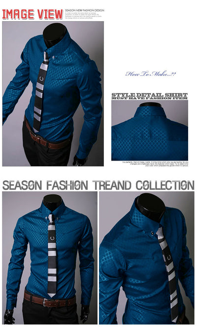 Camisas Ajustadas para Hombre con Diseño de Cuadros y Rayas Premium - Image 22
