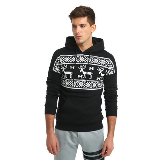 Sudadera con capucha tipo chaqueta navideña para hombre - Image 10