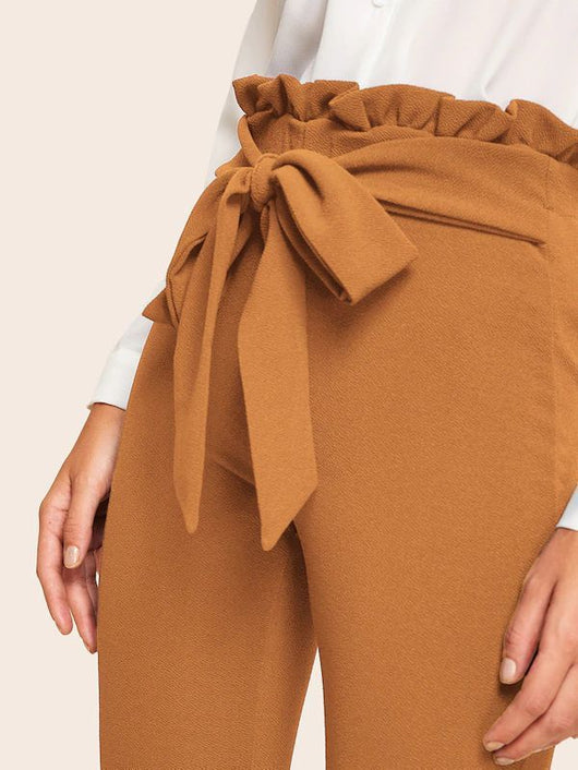 Pantimedias naranja con cintura tipo bolsa de papel - Image 16