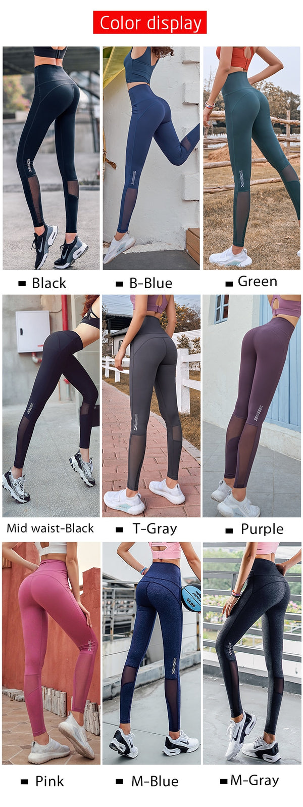 Mallas Deportivas Ajustadas para Correr y Yoga - Primavera Verano