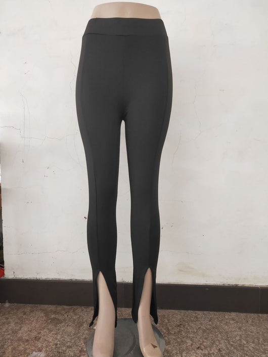 Pantalones Slim Fit con Abertura Frontal Micro - Image 16