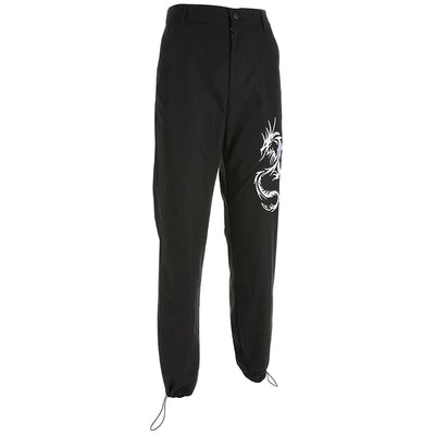Pantalones Casuales Mujer Estilo Chino con Bordado de Dragón - Image 7