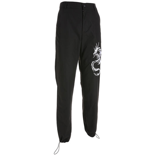 Pantalones Casuales Mujer Estilo Chino con Bordado de Dragón - Image 7