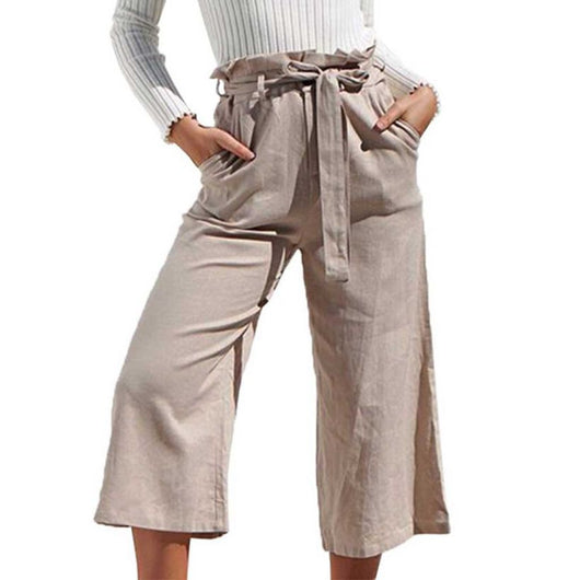 Pantalón Ancho Cropped de Pierna Recta - Image 8