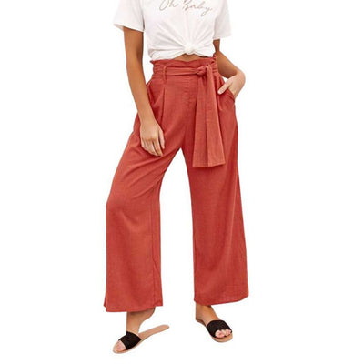 Pantalón Ancho Cropped de Pierna Recta - Image 9