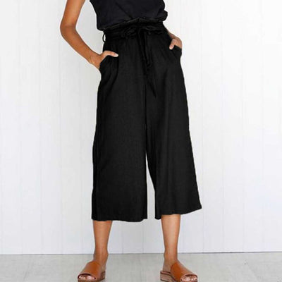 Pantalón Ancho Cropped de Pierna Recta - Image 10