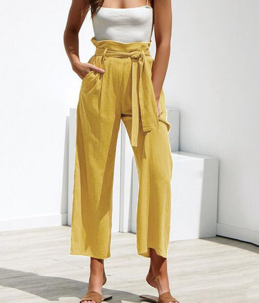 Pantalón Ancho Cropped de Pierna Recta - Image 13