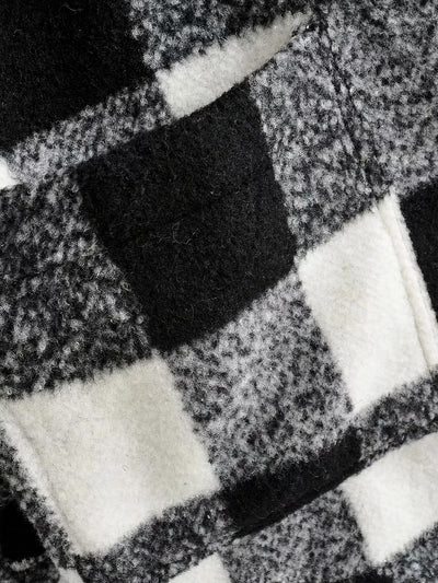 Saco Cuadros Blanco y Negro - Image 13