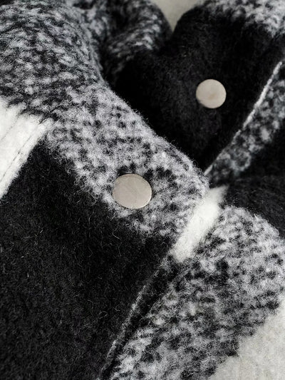 Saco Cuadros Blanco y Negro - Image 16