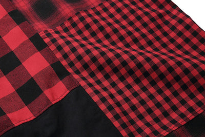 Camisa Retro Hip Hop a Cuadros con Parches de Calle - Image 15