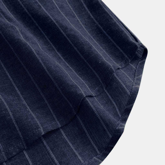 Camisa de Lino a Rayas con Manga Tres Cuartos para Hombre - Image 20