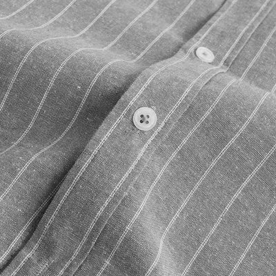 Camisa de Lino a Rayas con Manga Tres Cuartos para Hombre - Image 32