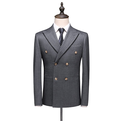 men's suit, suit, dark grey, white, black, formal, business, classic - Image 5