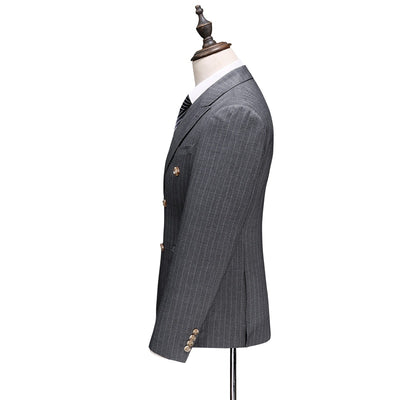 men's suit, suit, dark grey, white, black, formal, business, classic - Image 6