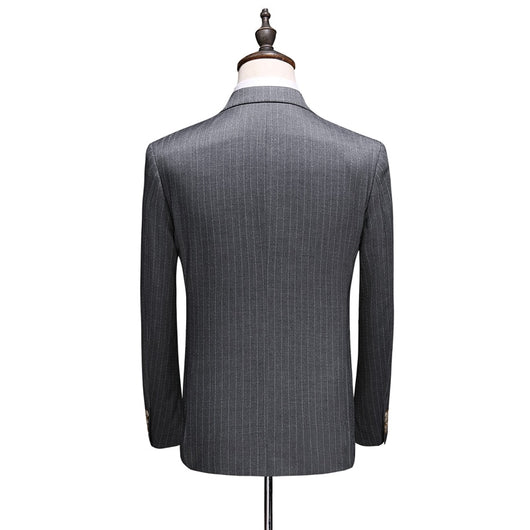 men's suit, suit, dark grey, white, black, formal, business, classic - Image 7