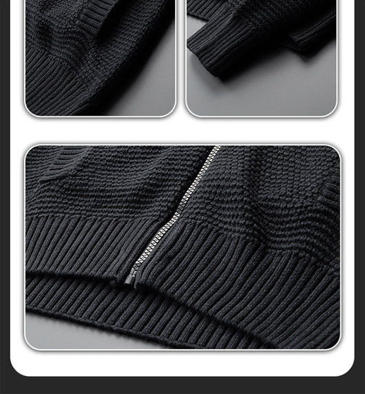 Suéter Hoodie con Cierre para Hombre - Diseño Moderno Liso - Image 13