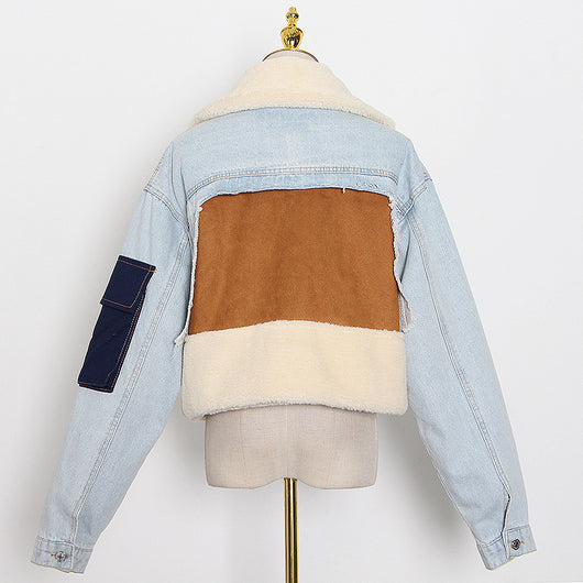 Chaqueta Denim Gruesa con Forro de Lana de Cordero - Image 10