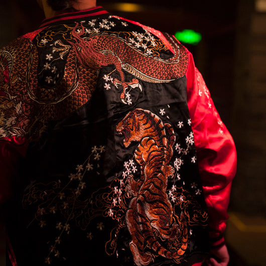 Chaqueta Reversible Bordado Dragón y Tigre - Image 10