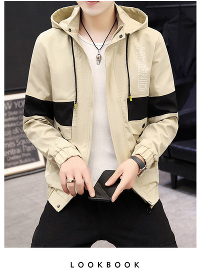 Chaqueta de Béisbol Casual Coreana para Hombre con Capucha y Bordado - Image 6