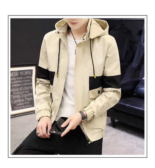 Chaqueta de Béisbol Casual Coreana para Hombre con Capucha y Bordado - Image 7