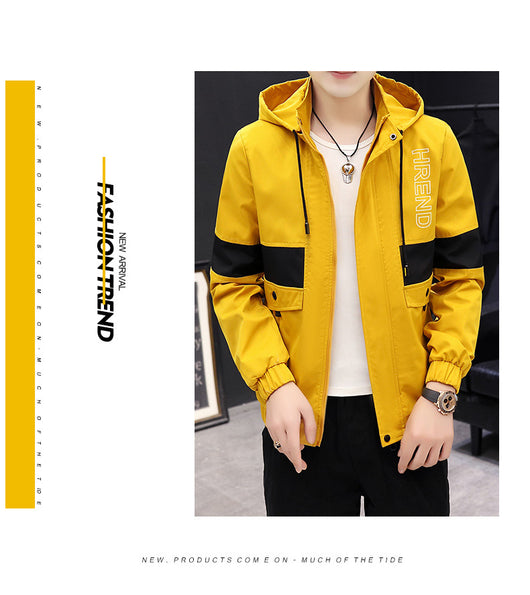 Chaqueta de Béisbol Casual Coreana para Hombre con Capucha y Bordado - Image 10
