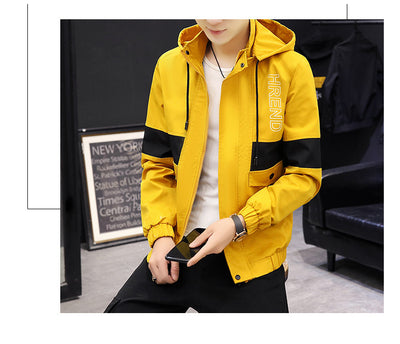 Chaqueta de Béisbol Casual Coreana para Hombre con Capucha y Bordado - Image 11