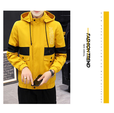 Chaqueta de Béisbol Casual Coreana para Hombre con Capucha y Bordado - Image 13