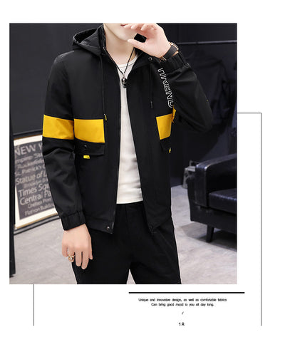 Chaqueta de Béisbol Casual Coreana para Hombre con Capucha y Bordado - Image 14