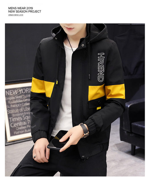 Chaqueta de Béisbol Casual Coreana para Hombre con Capucha y Bordado - Image 17