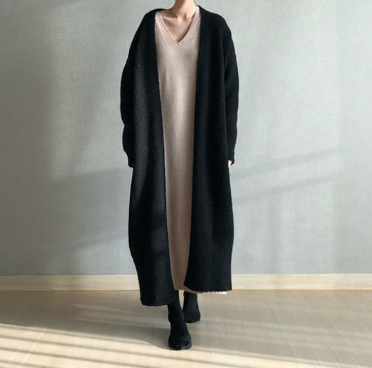 Cardigan Grueso Largo Tipo Chaqueta para Mujer - Image 15