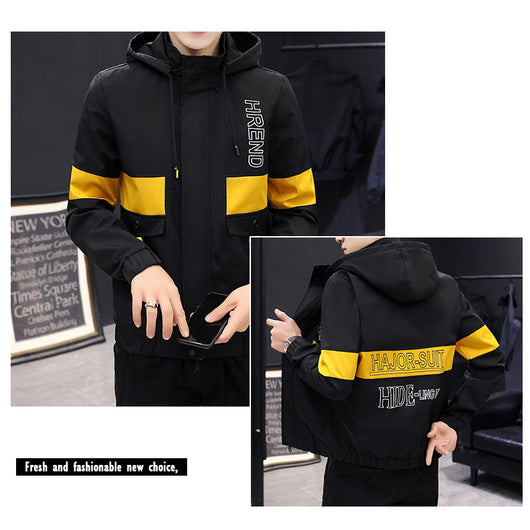 Chaqueta de Béisbol Casual Coreana para Hombre con Capucha y Bordado - Image 18