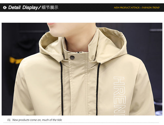 Chaqueta de Béisbol Casual Coreana para Hombre con Capucha y Bordado - Image 19