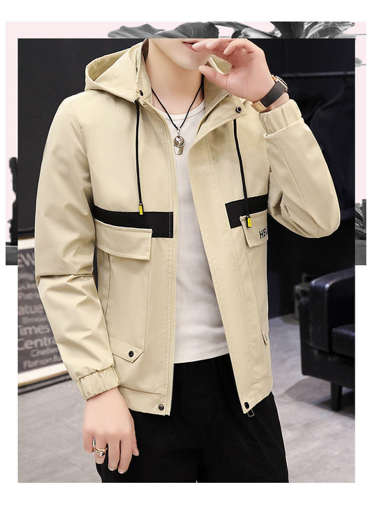 Chaqueta de Béisbol Casual Coreana para Hombre con Capucha y Bordado - Image 23