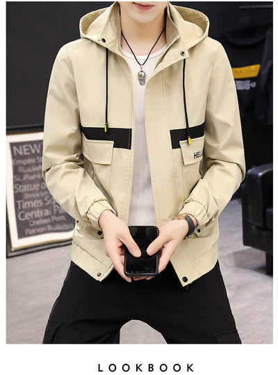 Chaqueta de Béisbol Casual Coreana para Hombre con Capucha y Bordado - Image 24