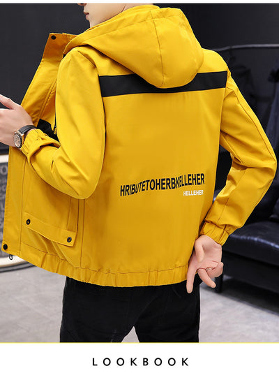 Chaqueta de Béisbol Casual Coreana para Hombre con Capucha y Bordado - Image 30