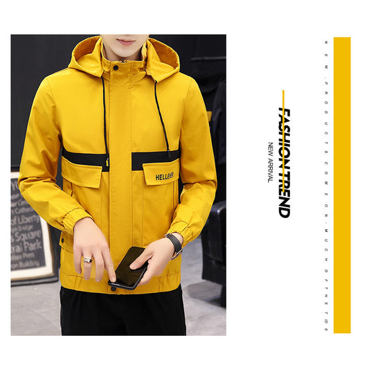 Chaqueta de Béisbol Casual Coreana para Hombre con Capucha y Bordado - Image 31