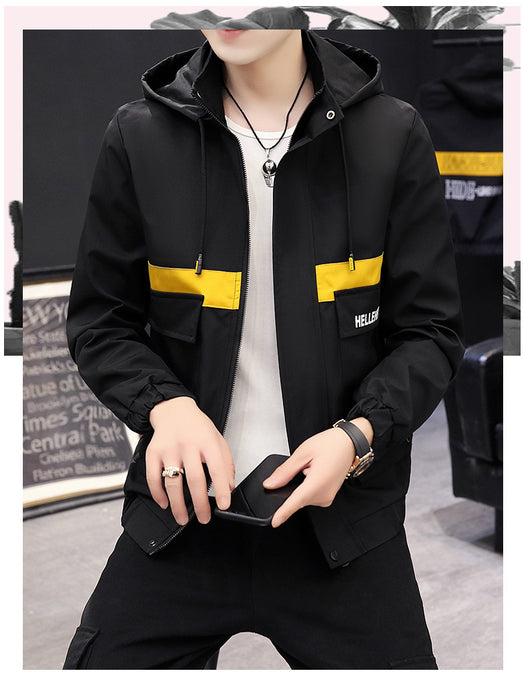 Chaqueta de Béisbol Casual Coreana para Hombre con Capucha y Bordado - Image 33