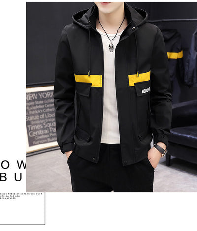 Chaqueta de Béisbol Casual Coreana para Hombre con Capucha y Bordado - Image 34