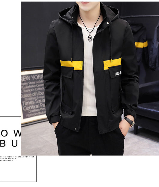 Chaqueta de Béisbol Casual Coreana para Hombre con Capucha y Bordado - Image 34
