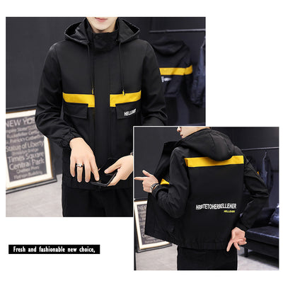Chaqueta de Béisbol Casual Coreana para Hombre con Capucha y Bordado - Image 36