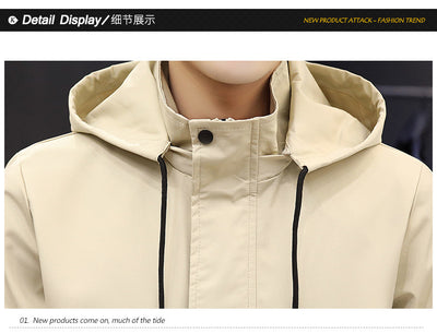 Chaqueta de Béisbol Casual Coreana para Hombre con Capucha y Bordado - Image 37