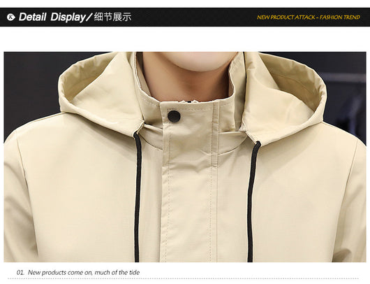 Chaqueta de Béisbol Casual Coreana para Hombre con Capucha y Bordado - Image 37