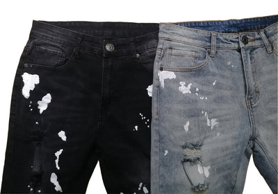 Jeans para Hombre con Diseño Artístico y Rotos Modernos - Image 7