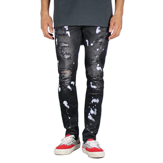 Jeans para Hombre con Diseño Artístico y Rotos Modernos - Image 11