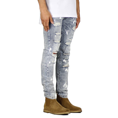 Jeans para Hombre con Diseño Artístico y Rotos Modernos - Image 13