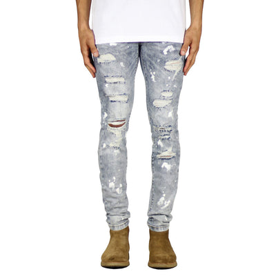 Jeans para Hombre con Diseño Artístico y Rotos Modernos - Image 14