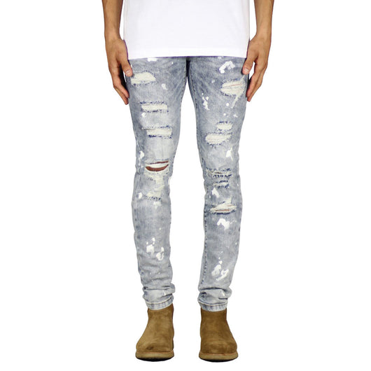 Jeans para Hombre con Diseño Artístico y Rotos Modernos - Image 14