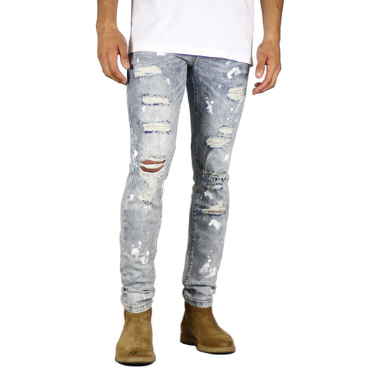 Jeans para Hombre con Diseño Artístico y Rotos Modernos - Image 15