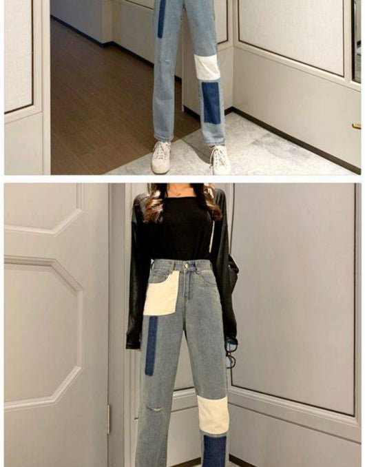 Pantalón Denim Recto Suelto con Costura Premium para Mujer - Image 13