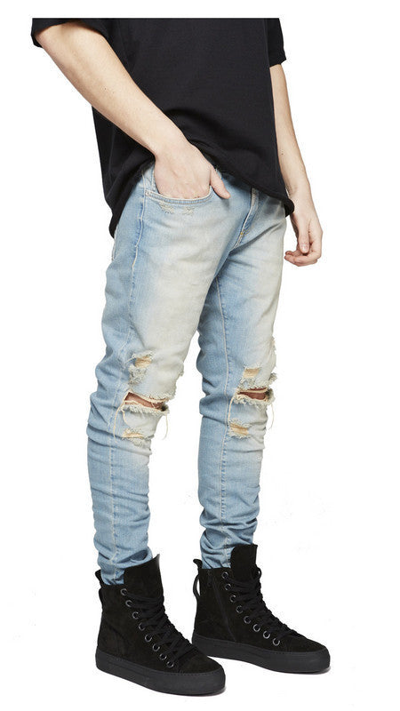 Jeans Rotos para Hombre con Desgarre en Rodillas - Image 24